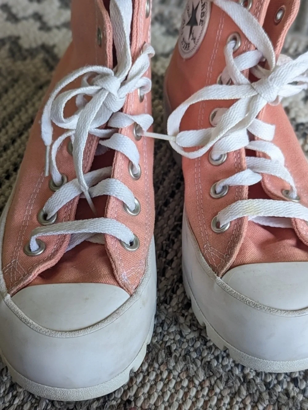 Converse Rose Pink Platform High-Top Lugged Sneakers